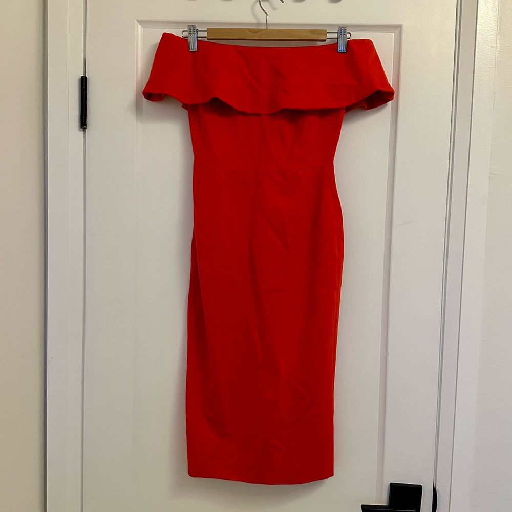 Orange-red Babaton cocktail dress, size 0